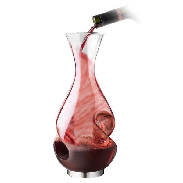 Final Touch 254 oz Clear GlassStainless Steel Aerating Wine Pourer WDA650